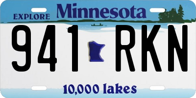 MN license plate 941RKN