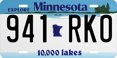 MN license plate 941RKO