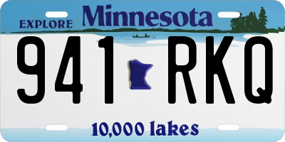 MN license plate 941RKQ