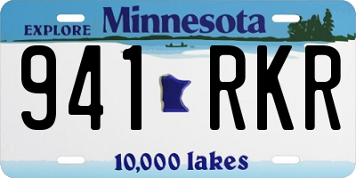 MN license plate 941RKR