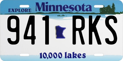 MN license plate 941RKS