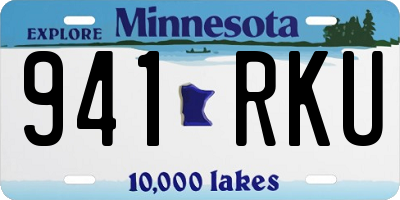 MN license plate 941RKU