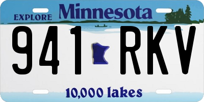 MN license plate 941RKV