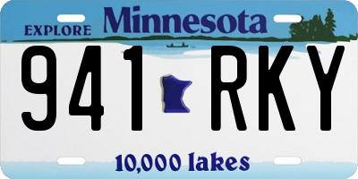 MN license plate 941RKY