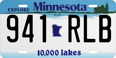 MN license plate 941RLB