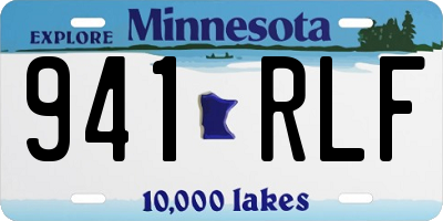 MN license plate 941RLF