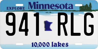 MN license plate 941RLG
