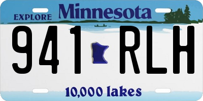 MN license plate 941RLH