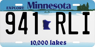 MN license plate 941RLI
