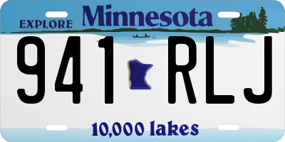 MN license plate 941RLJ