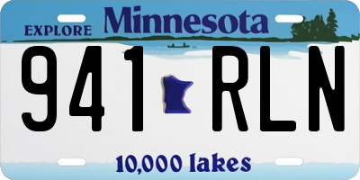 MN license plate 941RLN