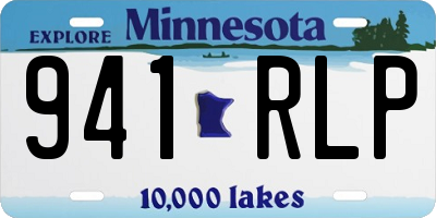 MN license plate 941RLP