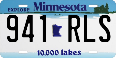 MN license plate 941RLS