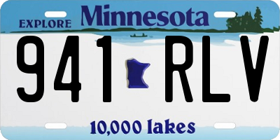 MN license plate 941RLV