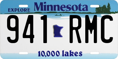 MN license plate 941RMC