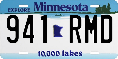 MN license plate 941RMD