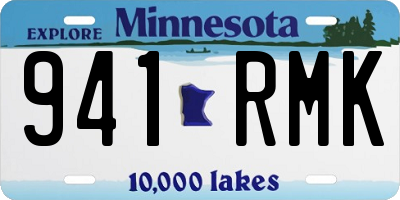 MN license plate 941RMK