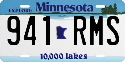 MN license plate 941RMS
