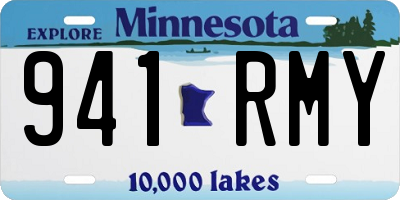 MN license plate 941RMY