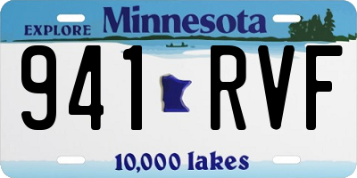 MN license plate 941RVF