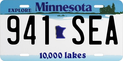 MN license plate 941SEA