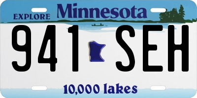 MN license plate 941SEH
