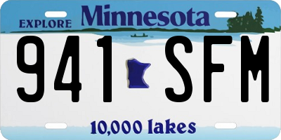 MN license plate 941SFM
