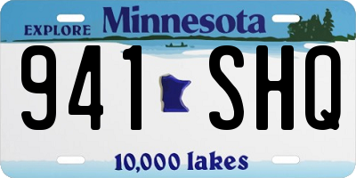 MN license plate 941SHQ