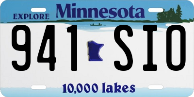 MN license plate 941SIO