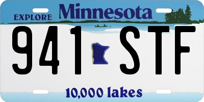 MN license plate 941STF