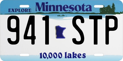 MN license plate 941STP