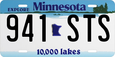 MN license plate 941STS