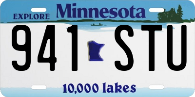 MN license plate 941STU