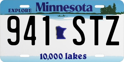 MN license plate 941STZ