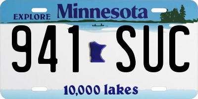 MN license plate 941SUC
