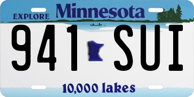MN license plate 941SUI
