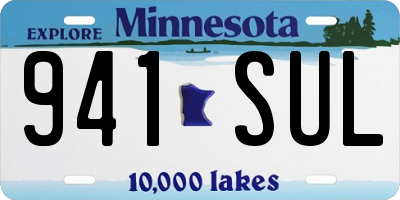 MN license plate 941SUL