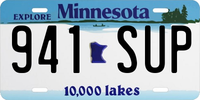 MN license plate 941SUP