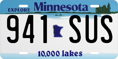 MN license plate 941SUS