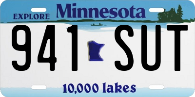 MN license plate 941SUT