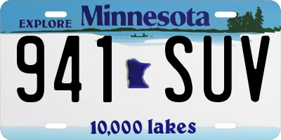 MN license plate 941SUV