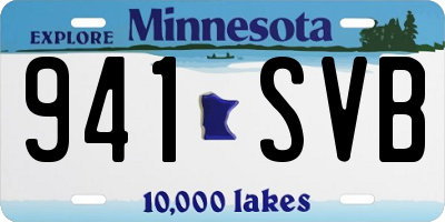 MN license plate 941SVB