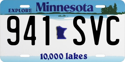 MN license plate 941SVC