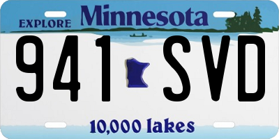 MN license plate 941SVD