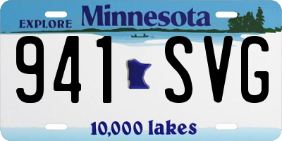 MN license plate 941SVG