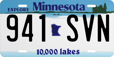 MN license plate 941SVN