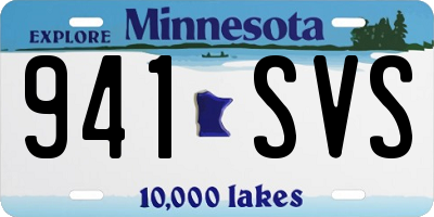 MN license plate 941SVS