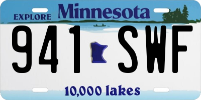 MN license plate 941SWF
