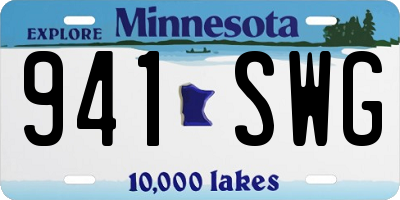 MN license plate 941SWG