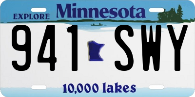 MN license plate 941SWY